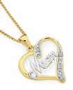 9ct-Gold-Diamond-Mum-Heart-Pendant Sale