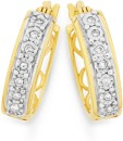 9ct-Gold-Diamond-Claw-Set-Hoop-Earrings Sale