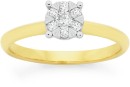 9ct-Gold-Diamond-Round-Cluster-Ring Sale