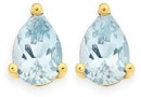 9ct-Gold-Sky-Blue-Topaz-Pear-Stud-Earrings Sale