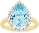 Manhattan-G-Cocktail-Ring-Collection-9ct-Gold-Sky-Blue-Topaz-Pear-Shape-Ring Sale