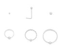 Sterling-Silver-Plain-Ball-Nose-Stud-Set Sale