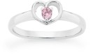 Sterling-Silver-Childs-Pink-Cubic-Zirconia-Heart-Ring Sale