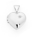 Sterling-Silver-Diamond-Star-Puff-Heart-Locket Sale