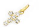 9ct-Gold-10mm-Cubic-Zirconia-Cross-Pendant Sale