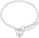 Sterling-Silver-145cm-Figaro-11-Padlock-Bracelet Sale