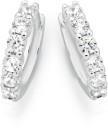 Sterling-Silver-Claw-Cubic-Zirconia-Huggie-Earrings Sale