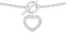 Sterling-Silver-45cm-Cubic-Zirconia-Open-Heart-Fob-Necklet Sale