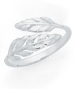 Sterling-Silver-Two-Leaf-Crossover-Ring Sale