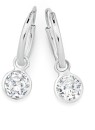 Sterling-Silver-5mm-Round-Cubic-Zirconia-Drop-Hoops Sale