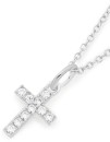 Sterling-Silver-10mm-Cubic-Zirconia-Square-End-Cross-Pendant Sale