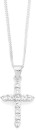 Sterling-Silver-Claw-Set-Cubic-Zirconia-Cross-Pendant Sale