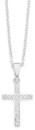 Sterling-Silver-Cubic-Zirconia-Claw-Set-Cross-Pendant Sale