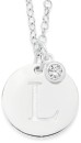 Sterling-Silver-Initial-L-Disc-With-Cubic-Zirconia-Charm-Necklace Sale