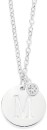 Sterling-Silver-Initial-M-Disc-With-Cubic-Zirconia-Charm-Necklace Sale