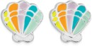 Sterling-Silver-Enamel-Seashell-Stud-Earrings Sale