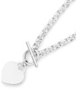 Sterling-Silver-48cm-Belcher-T-Bar-With-Heart-Necklet Sale