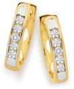 9ct-Gold-Diamond-Channel-Set-Huggie-Earrings Sale