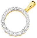 9ct-Gold-Diamond-Circle-Pendant Sale