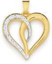 9ct-Gold-Two-Tone-Diamond-Cut-Polished-Intertwining-Love-Heart-Pendant Sale