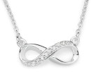 Sterling-Silver-45cm-Cubic-Zirconia-Infinity-Necklet Sale