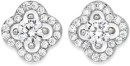 Sterling-Silver-Cubic-Zirconia-Clover-Halo-Studs Sale