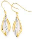 9ct-Gold-Two-Tone-15mm-Open-Swirl-Drop-Earrings Sale