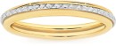 9ct-Gold-Two-Tone-Diamond-Cut-Stacker-Ring Sale