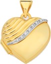 9ct-Gold-Diamond-Set-Heart-Locket Sale