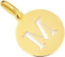 9ct-Gold-Initial-M-Serif-Style-Round-Disc-Pendant Sale