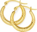 9ct-Gold-Striped-Creole-Earrings Sale