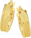 9ct-Gold-4x10mm-Satin-Hoop-Earrings Sale