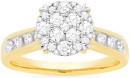 9ct-Gold-Diamond-Round-Cluster-Ring Sale