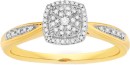 9ct-Gold-Diamond-Cushion-Cluster-Ring Sale