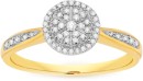 9ct-Gold-Diamond-Round-Cluster-Ring Sale