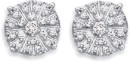 9ct-Yellow-Gold-Diamond-Cluster-Stud-Earrings Sale