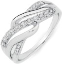 9ct-White-Gold-Diamond-Crossover-Ring Sale