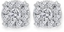 9ct-Gold-Diamond-Cluster-Stud-Earrings Sale