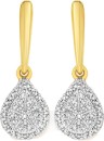 9ct-Gold-Diamond-Pear-Shaped-Drop-Earrings Sale