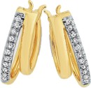 9ct-Gold-Diamond-Hoop-Earrings Sale