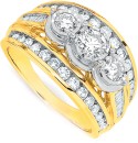 9ct-Gold-Diamond-Trilogy-Wide-Band Sale