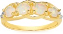 9ct-Gold-White-Opal-and-Diamond-Band Sale