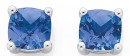 9ct-White-Gold-Created-Ceylon-Sapphire-5mm-Cushion-Cut-Studs Sale