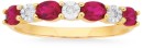 9ct-Gold-Created-Ruby-Diamond-Ring Sale