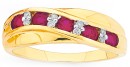 9ct-Gold-Created-Ruby-Diamond-Crossover-Ring Sale