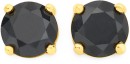 9ct-Gold-Black-Sapphire-4mm-Stud-Earrings Sale