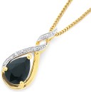 9ct-Gold-Sapphire-Diamond-Pendant Sale