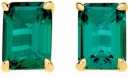 9ct-Gold-Created-Emerald-Stud-Earrings Sale