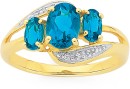 9ct-Gold-London-Blue-Topaz-Diamond-Trilogy-Ring Sale