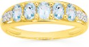 9ct-Gold-Blue-Topaz-Diamond-Ring Sale